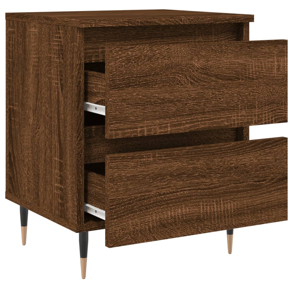 Table de chevet chêne marron 40x35x50 cm bois d’ingénierie - XIOS
