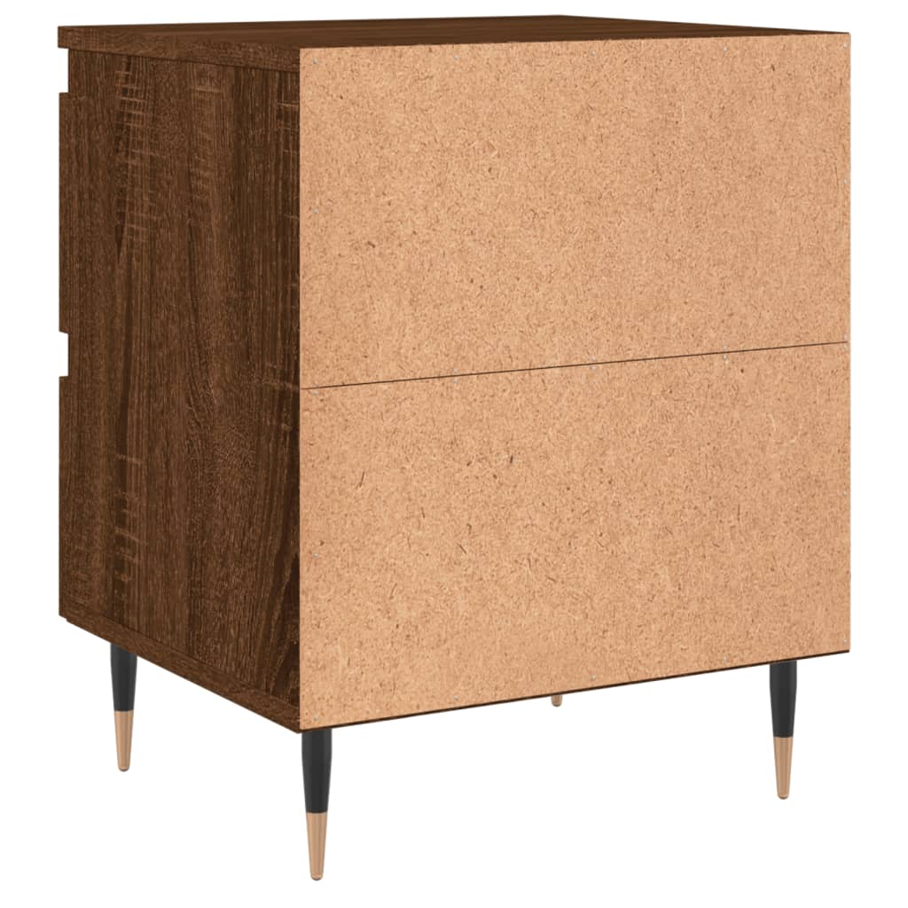Table de chevet chêne marron 40x35x50 cm bois d’ingénierie - XIOS