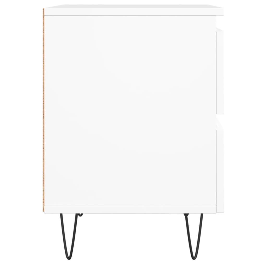 Table de chevet Blanc 40x35x50 cm Bois d’ingénierie - XIOS
