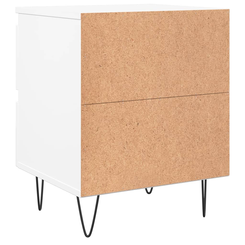 Table de chevet Blanc 40x35x50 cm Bois d’ingénierie - XIOS