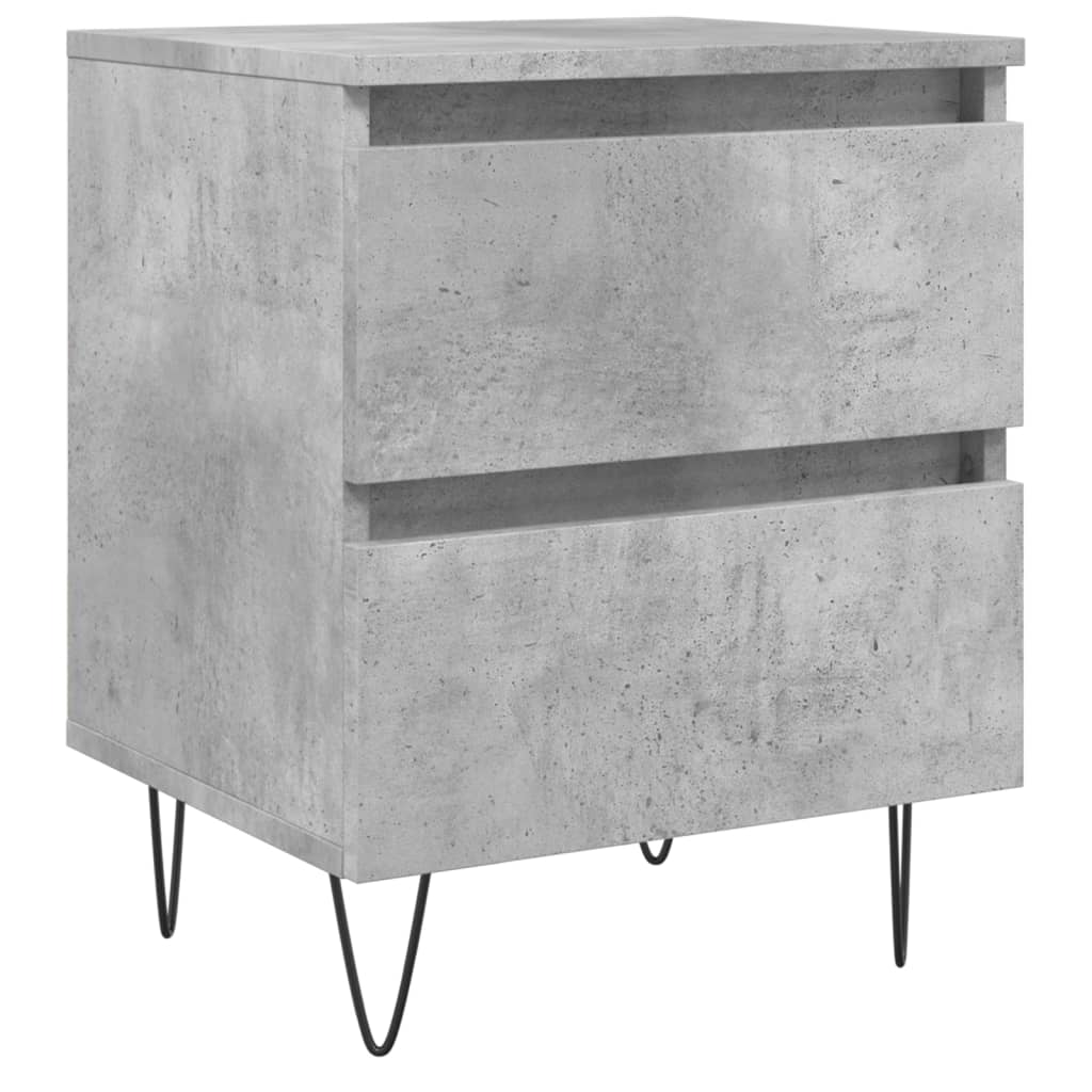 Table de chevet gris béton 40x35x50 cm bois d’ingénierie - XIOS