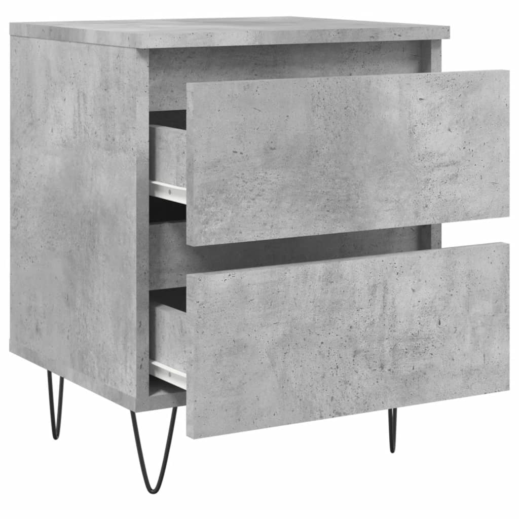 Table de chevet gris béton 40x35x50 cm bois d’ingénierie - XIOS
