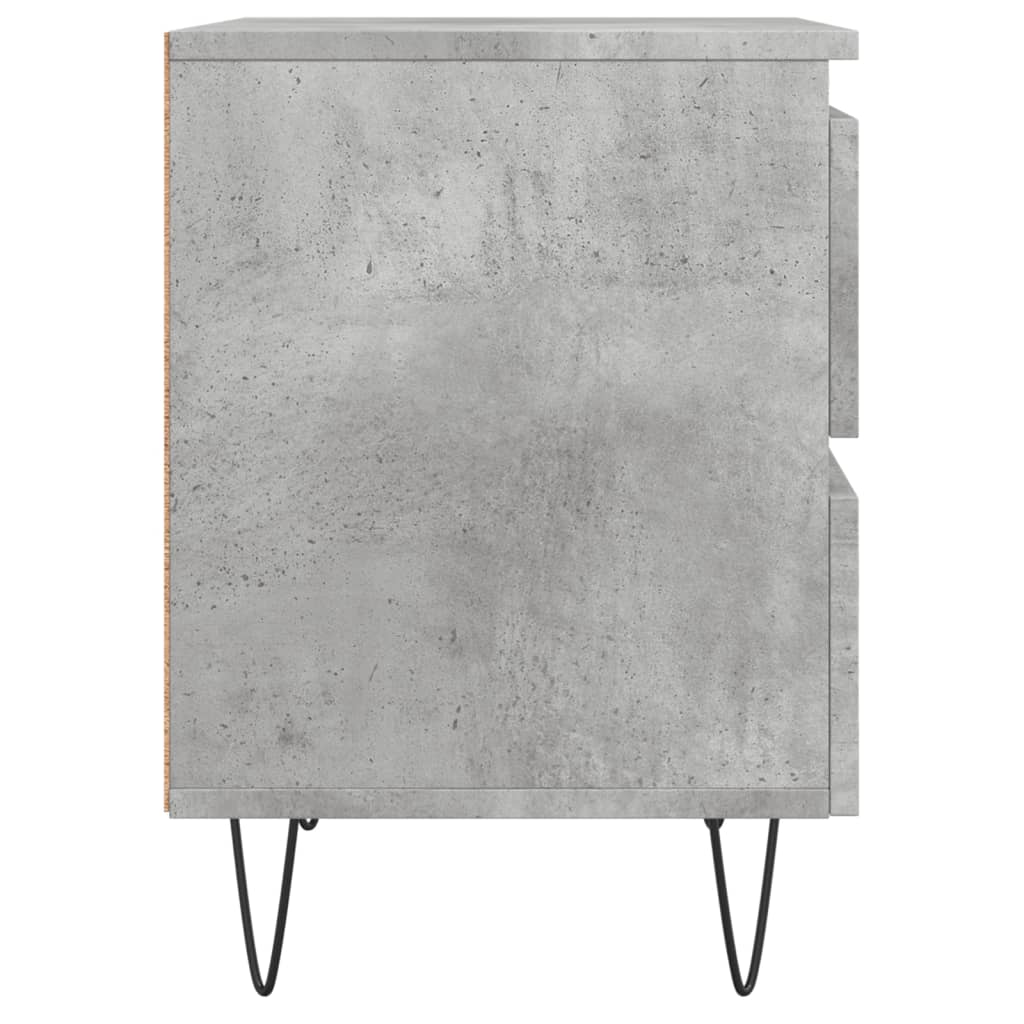 Table de chevet gris béton 40x35x50 cm bois d’ingénierie - XIOS