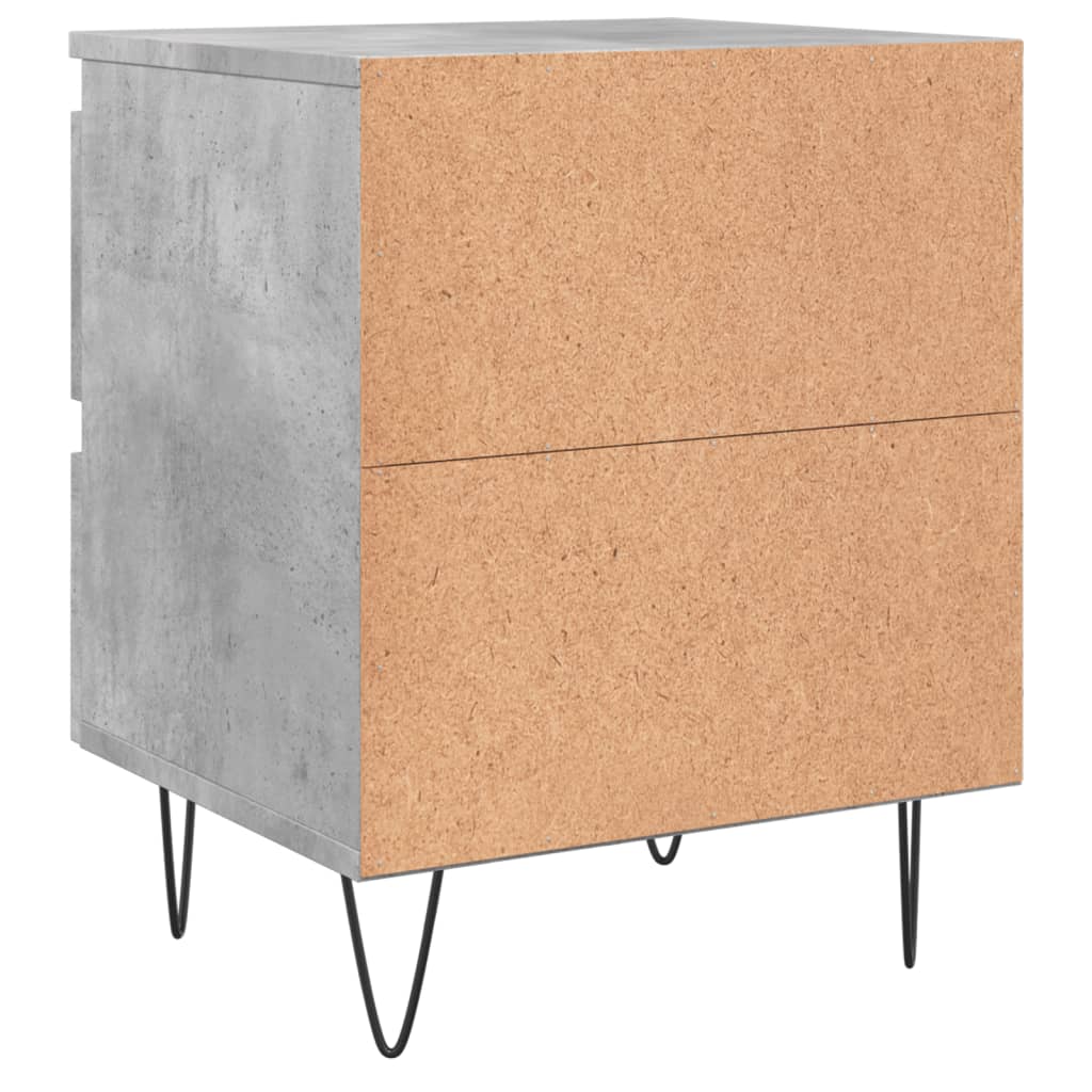 Table de chevet gris béton 40x35x50 cm bois d’ingénierie - XIOS