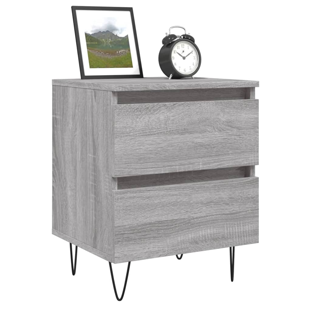 Tables de chevet 2 pcs sonoma gris 40x35x50 cm bois ingénierie - XIOS