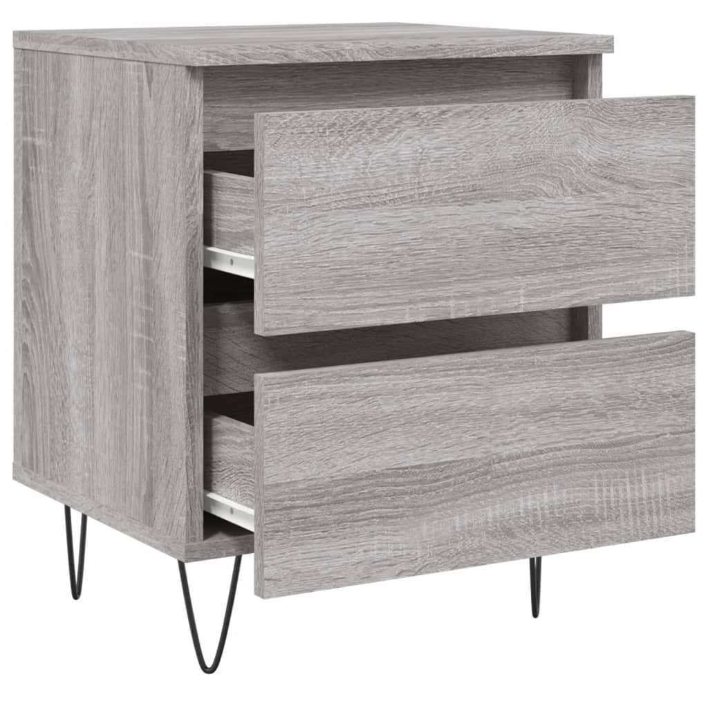 Tables de chevet 2 pcs sonoma gris 40x35x50 cm bois ingénierie - XIOS