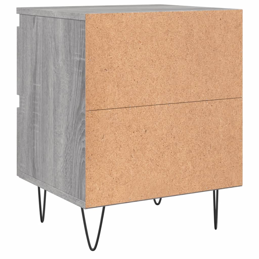 Tables de chevet 2 pcs sonoma gris 40x35x50 cm bois ingénierie - XIOS
