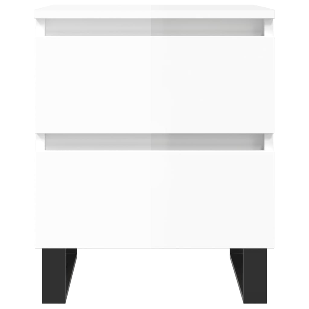 Tables de chevet 2 pcs blanc brillant 40x35x50 cm - XIOS