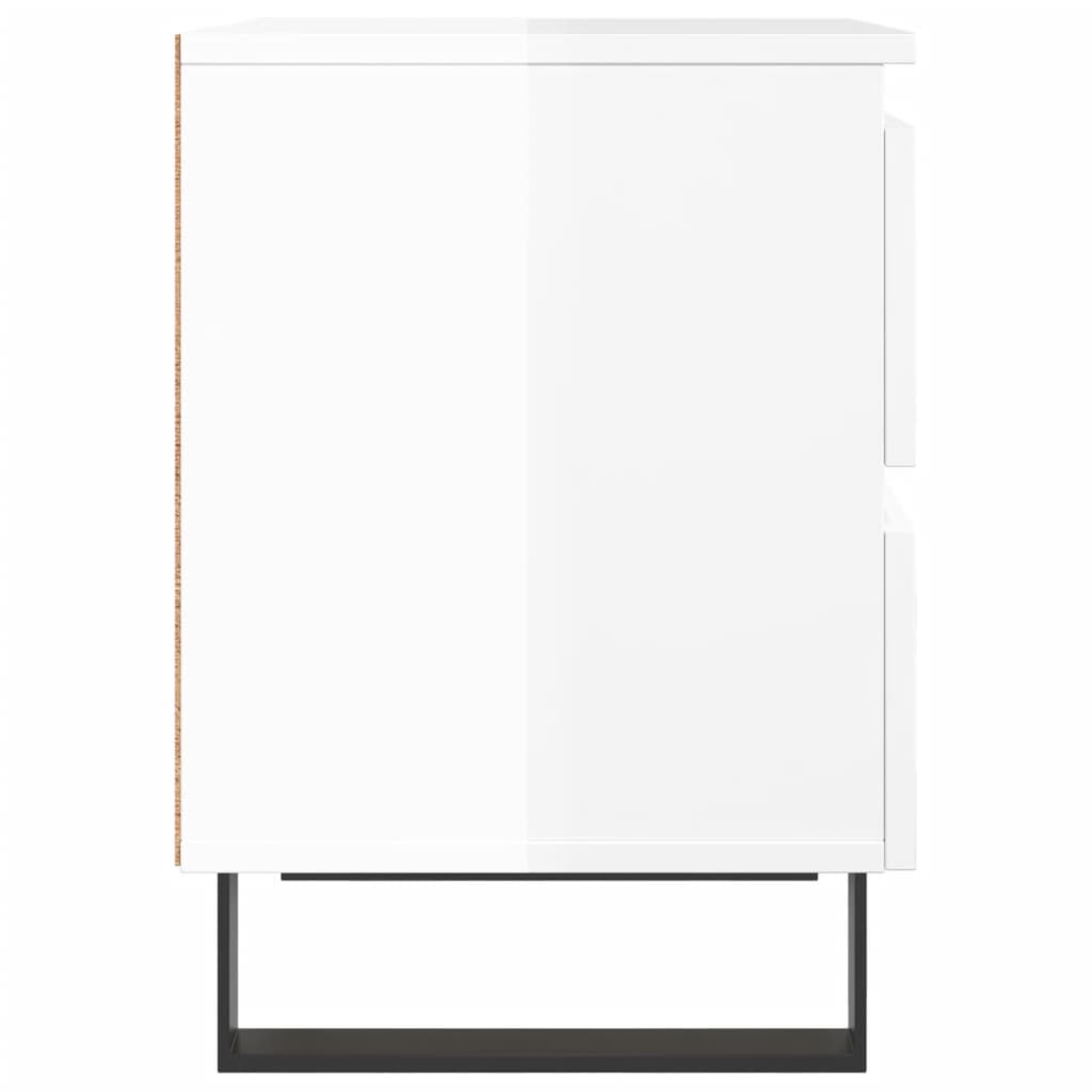 Tables de chevet 2 pcs blanc brillant 40x35x50 cm - XIOS