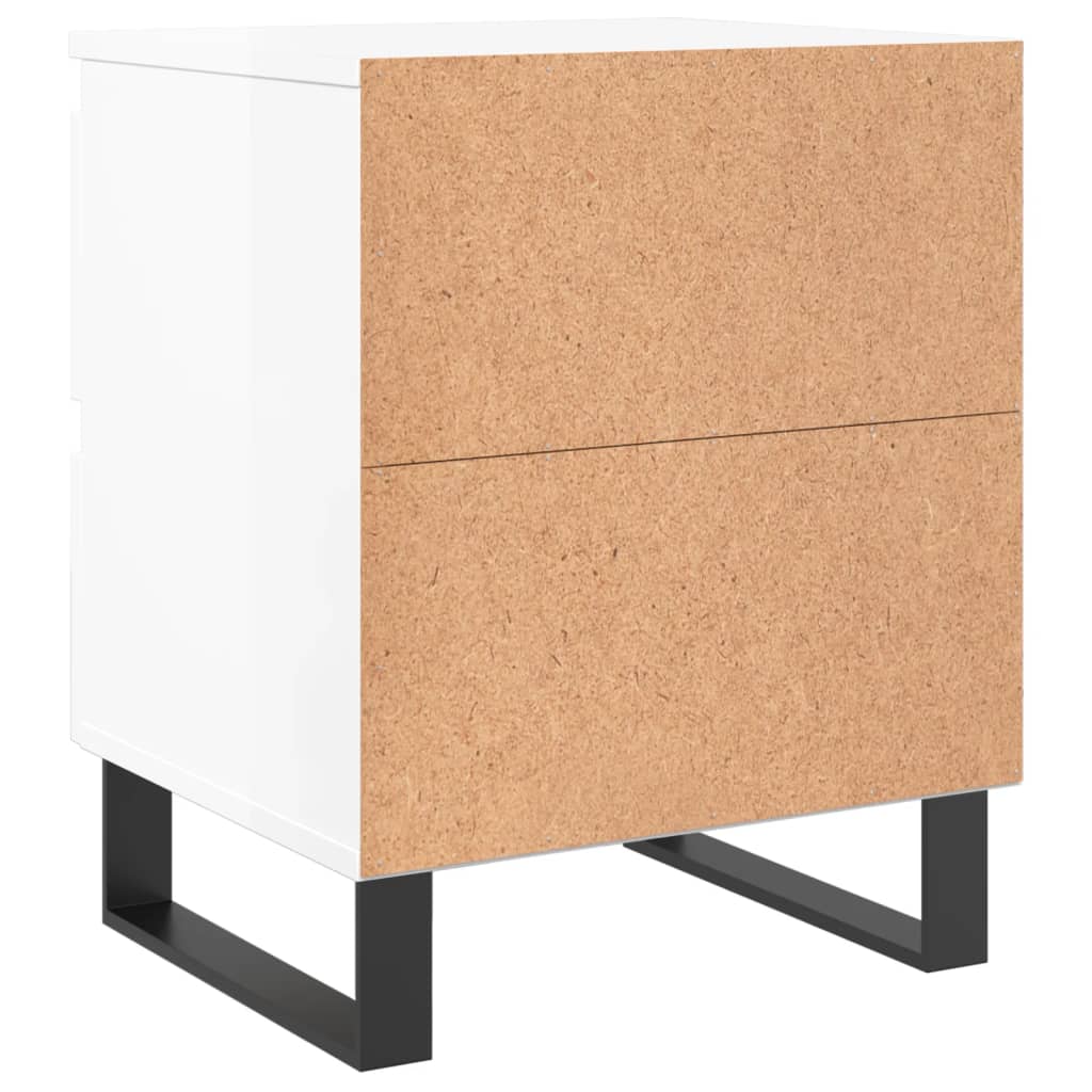 Tables de chevet 2 pcs blanc brillant 40x35x50 cm - XIOS