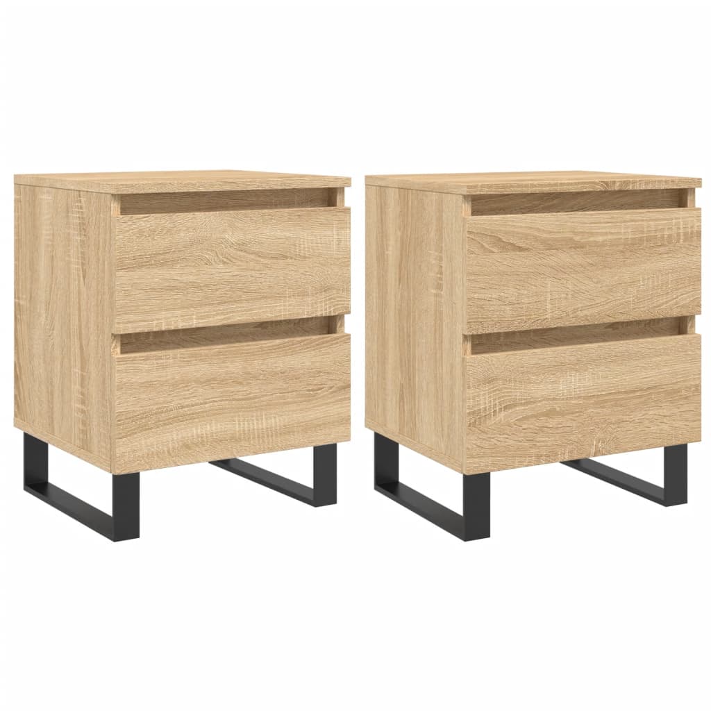 Tables de chevet 2 pcs chêne sonoma 40x35x50 cm bois ingénierie - XIOS