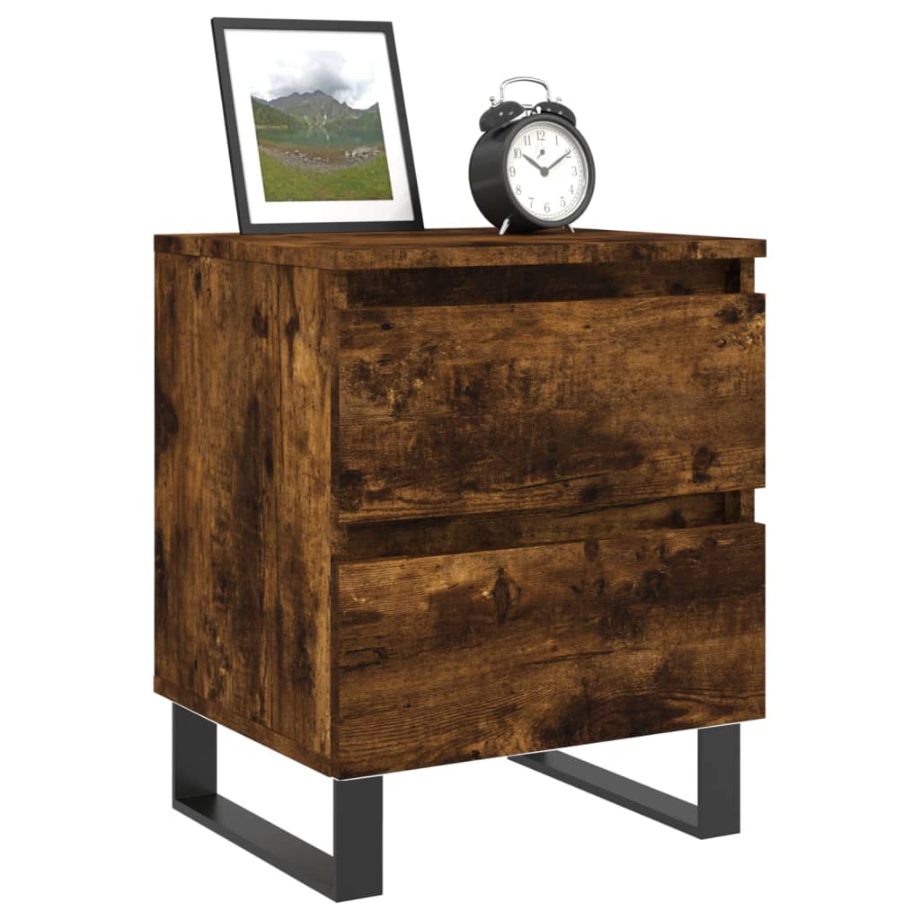 Tables de chevet 2 pcs chêne fumé 40x35x50 cm bois ingénierie - XIOS
