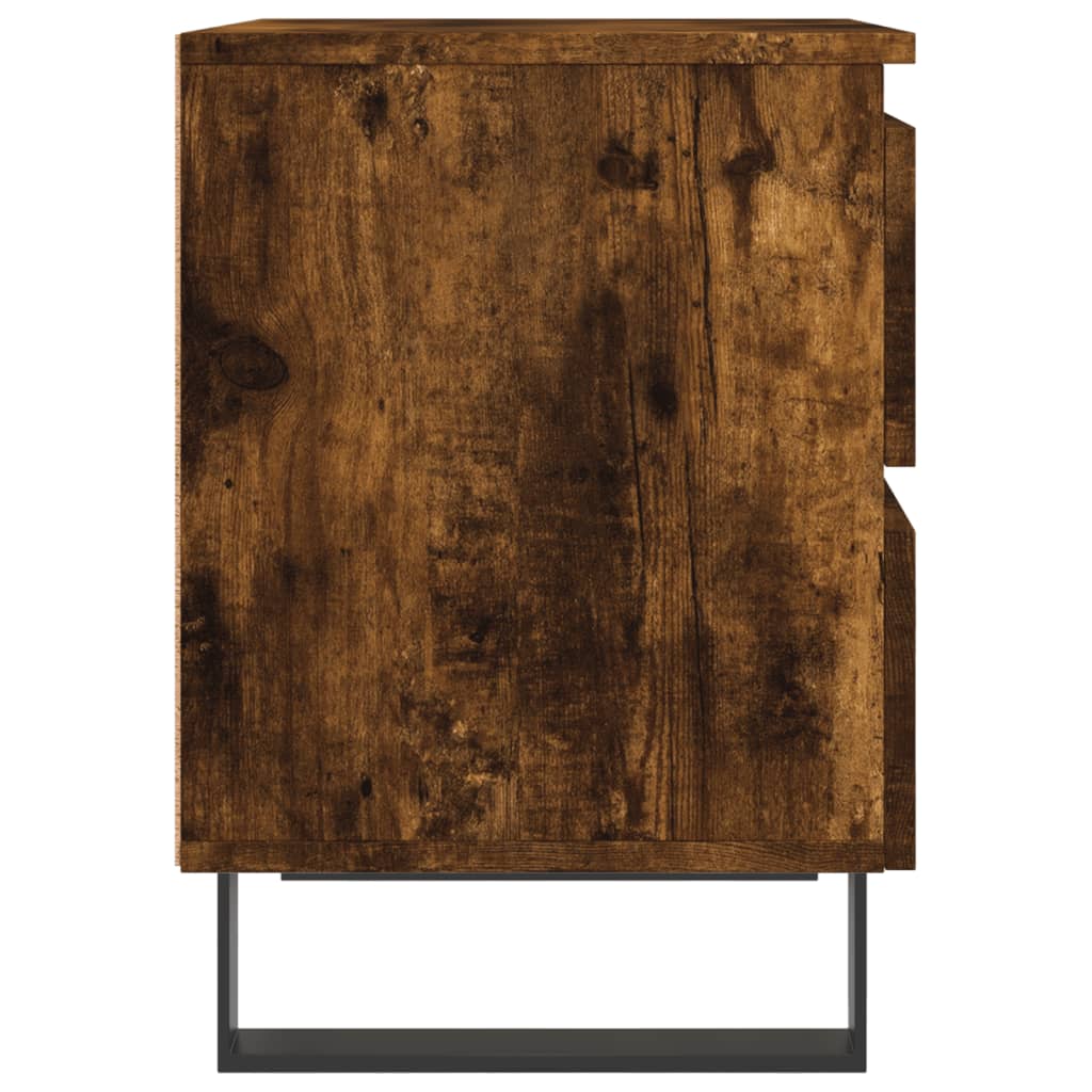 Tables de chevet 2 pcs chêne fumé 40x35x50 cm bois ingénierie - XIOS