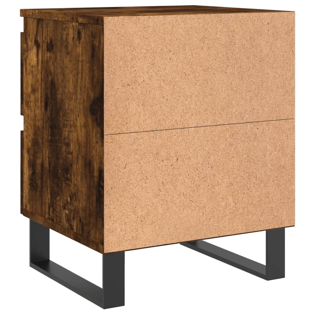 Tables de chevet 2 pcs chêne fumé 40x35x50 cm bois ingénierie - XIOS