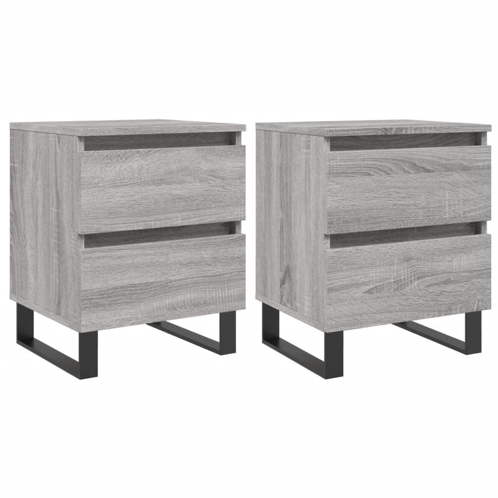 Tables de chevet 2 pcs sonoma gris 40x35x50 cm bois ingénierie - XIOS
