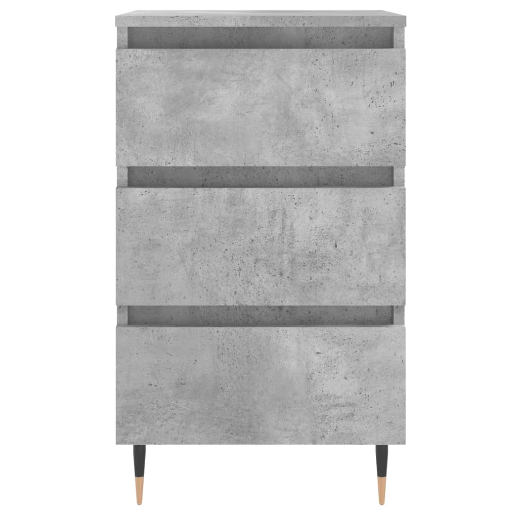 Tables de chevet 2 pcs gris béton 40x35x69 cm bois d’ingénierie - XIOS