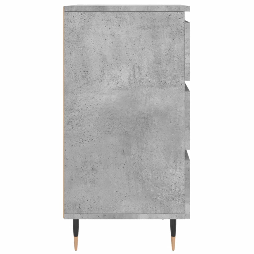 Tables de chevet 2 pcs gris béton 40x35x69 cm bois d’ingénierie - XIOS