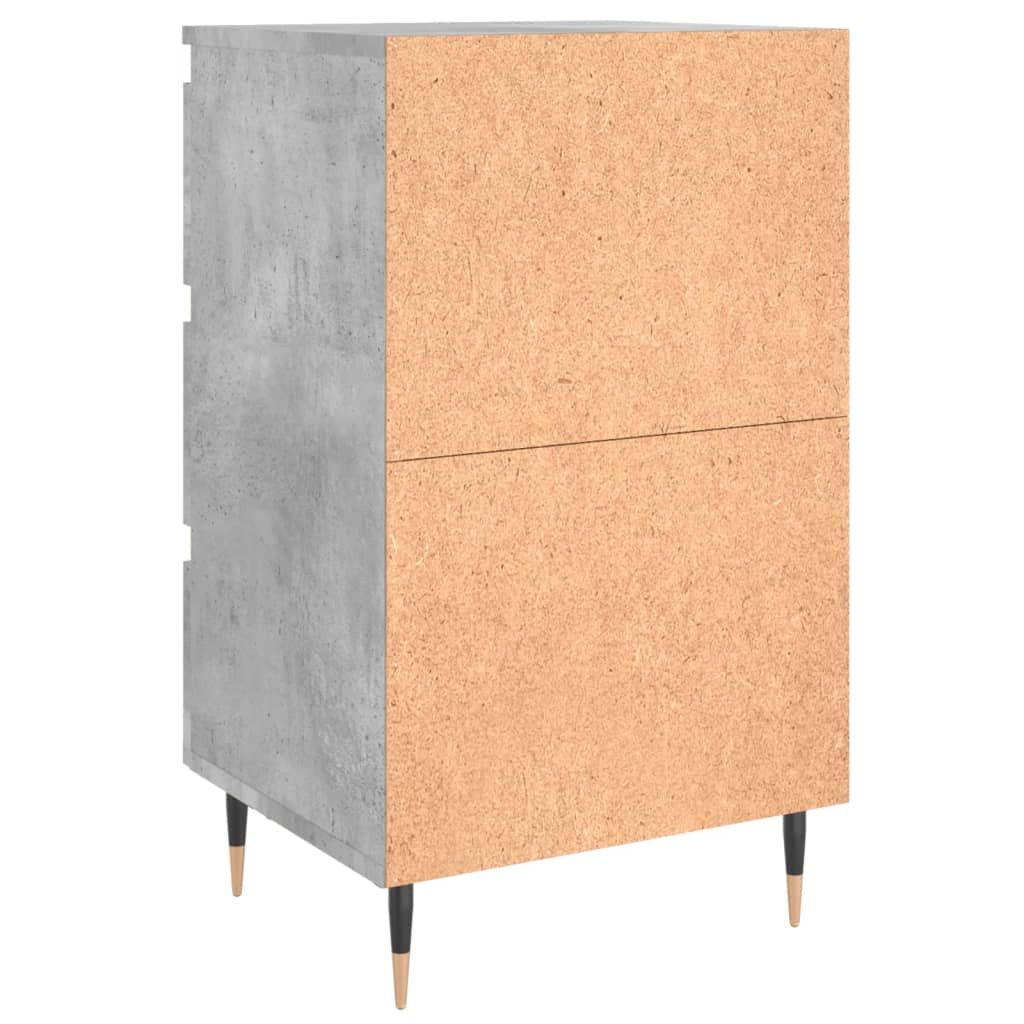 Tables de chevet 2 pcs gris béton 40x35x69 cm bois d’ingénierie - XIOS