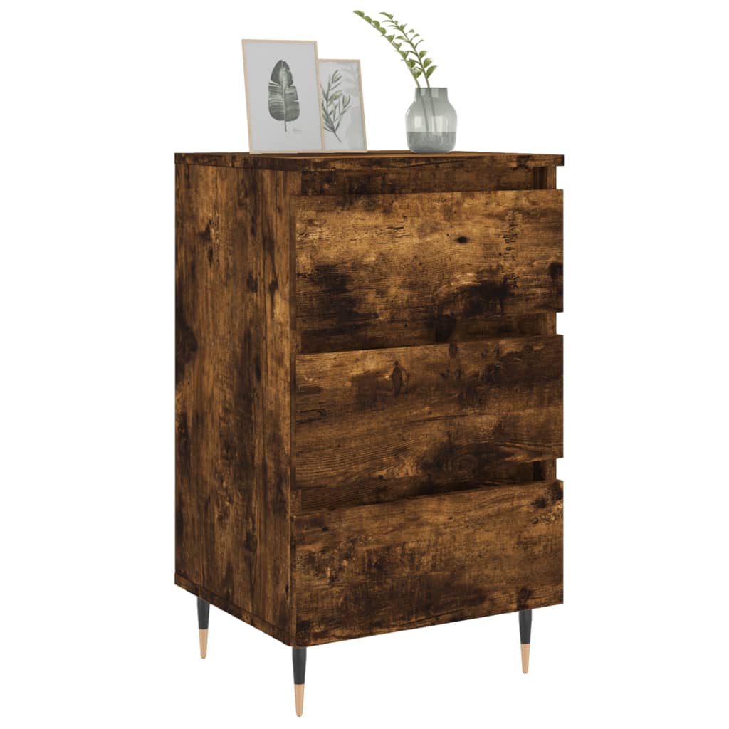 Tables de chevet 2 pcs chêne fumé 40x35x69 cm bois ingénierie - XIOS