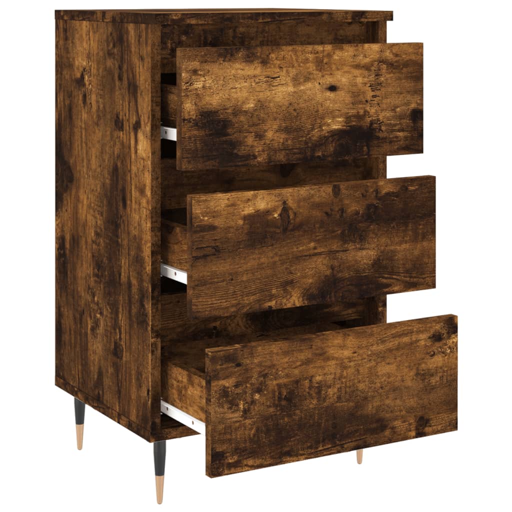 Tables de chevet 2 pcs chêne fumé 40x35x69 cm bois ingénierie - XIOS
