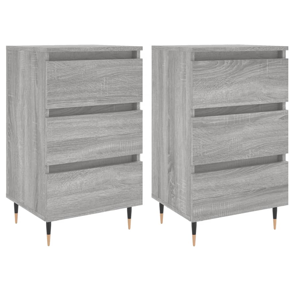 Tables de chevet 2 pcs sonoma gris 40x35x69 cm bois ingénierie - XIOS