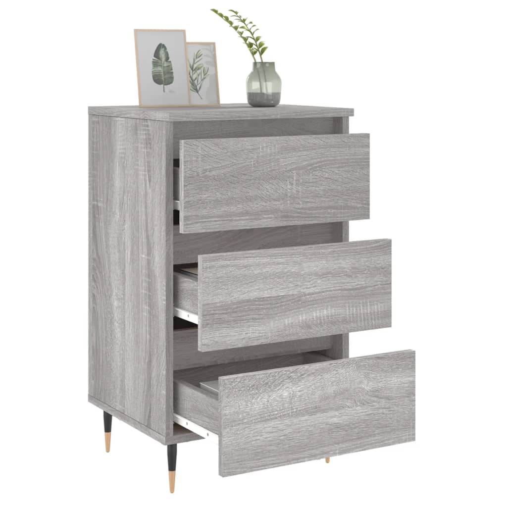 Tables de chevet 2 pcs sonoma gris 40x35x69 cm bois ingénierie - XIOS
