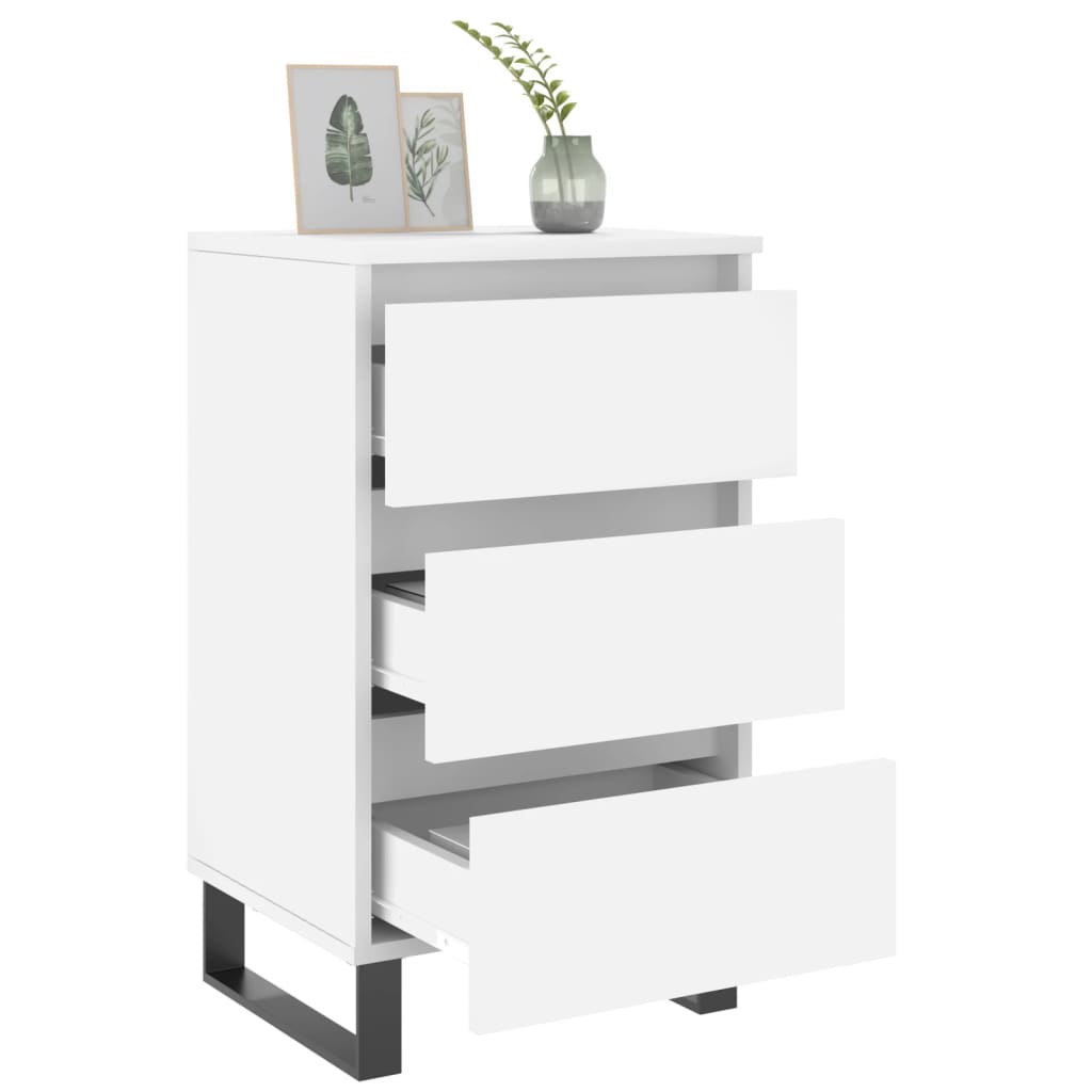 Tables de chevet 2 pcs blanc 40x35x69 cm bois d’ingénierie - XIOS