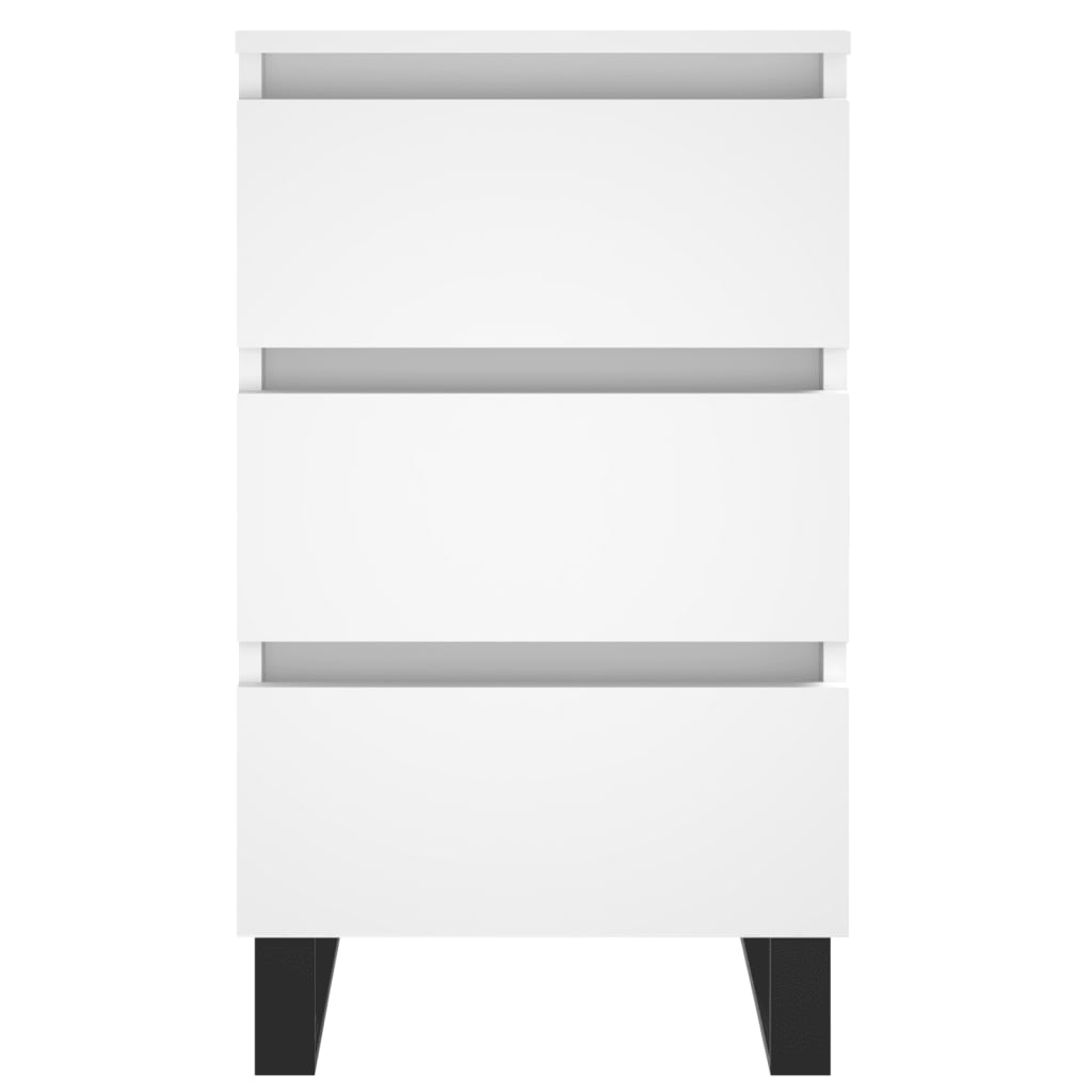 Tables de chevet 2 pcs blanc 40x35x69 cm bois d’ingénierie - XIOS