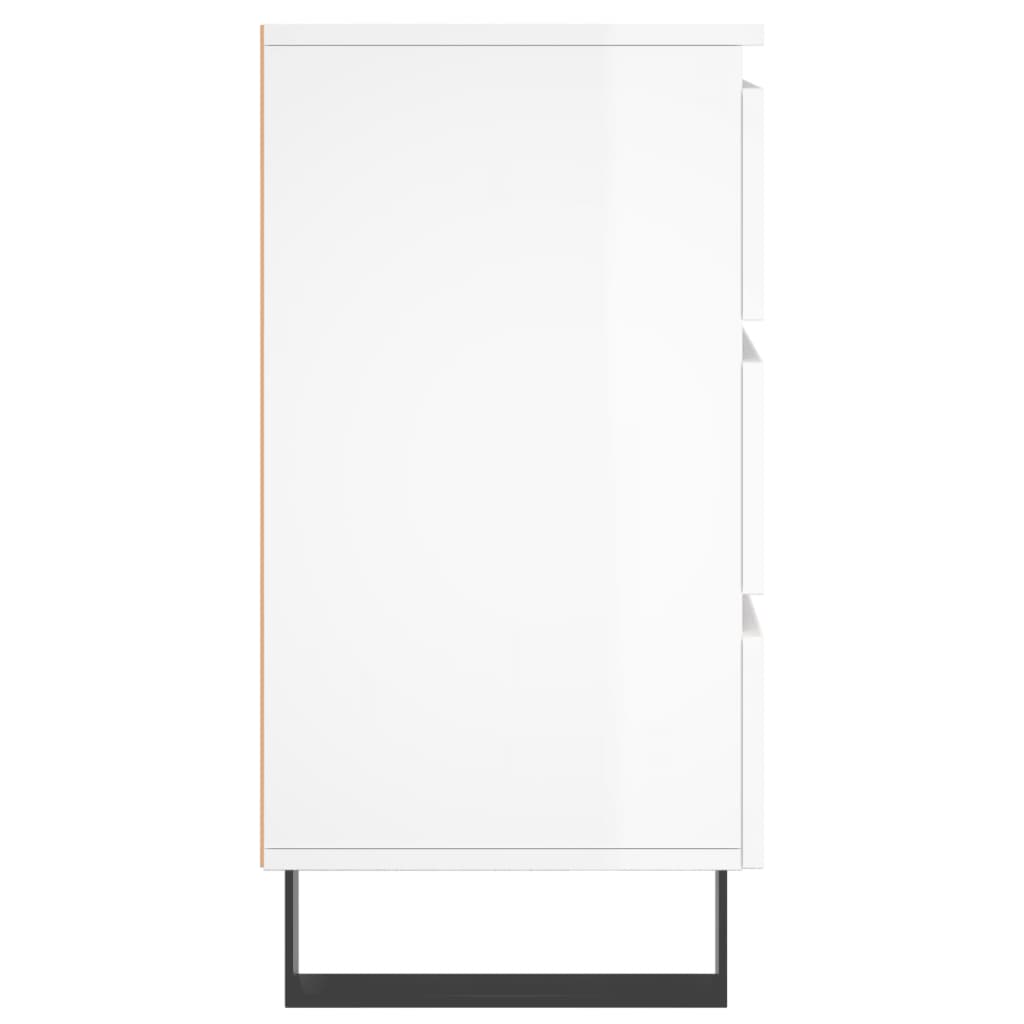 Tables de chevet 2 pcs blanc brillant 40x35x69 cm - XIOS