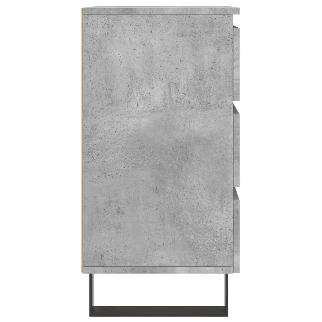 Tables de chevet 2 pcs gris béton 40x35x69 cm bois d’ingénierie - XIOS