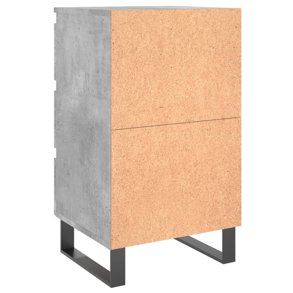 Tables de chevet 2 pcs gris béton 40x35x69 cm bois d’ingénierie - XIOS