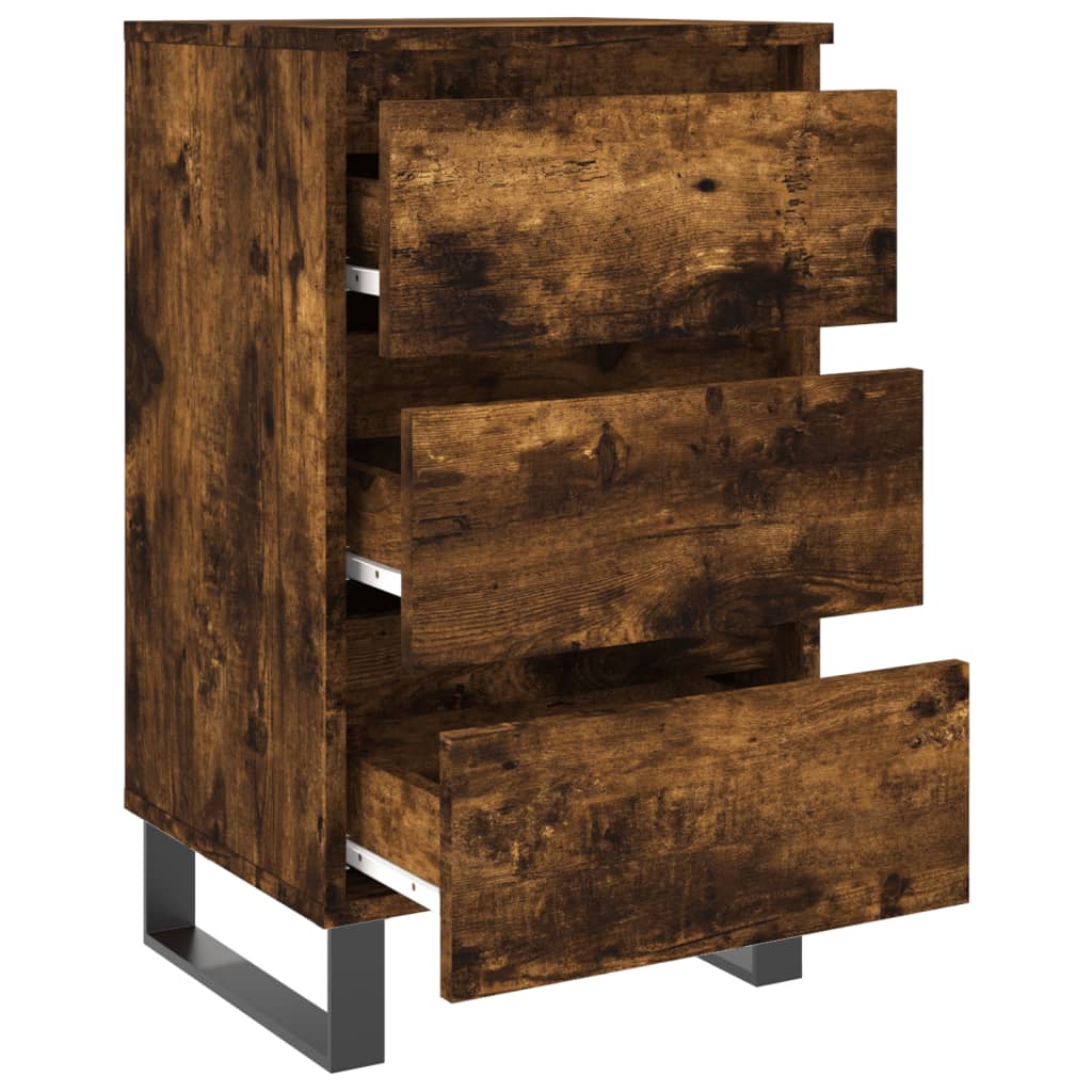 Tables de chevet 2 pcs chêne fumé 40x35x69 cm bois ingénierie - XIOS