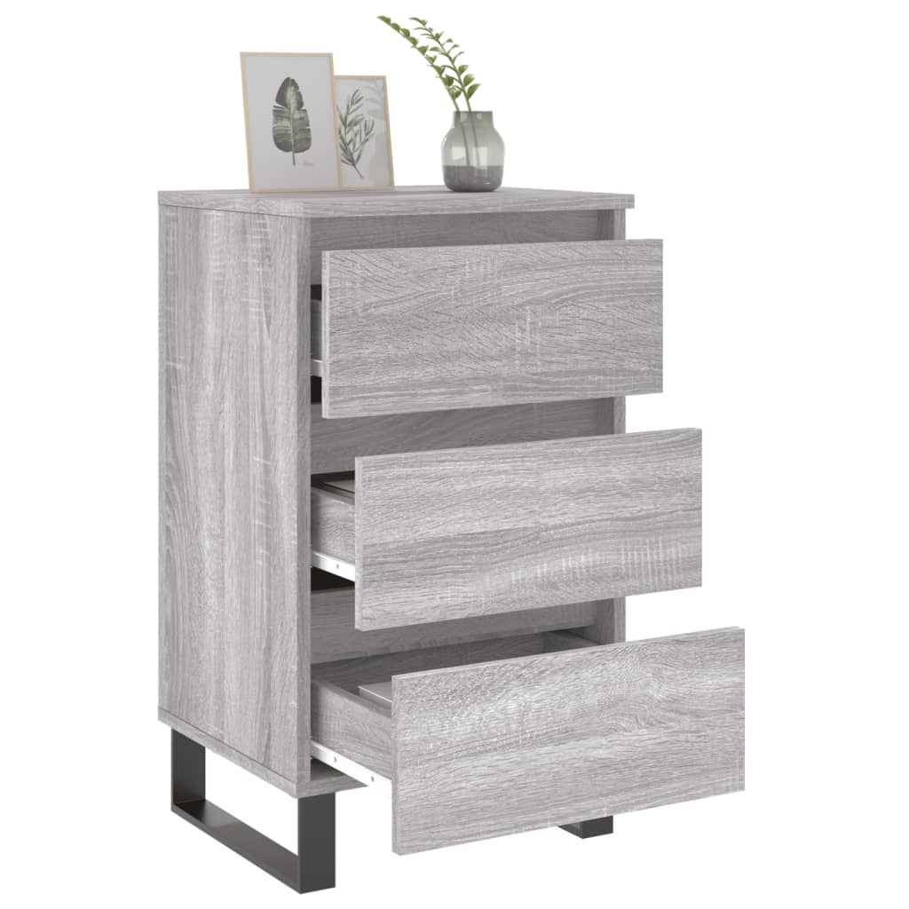 Tables de chevet 2 pcs sonoma gris 40x35x69 cm bois ingénierie - XIOS