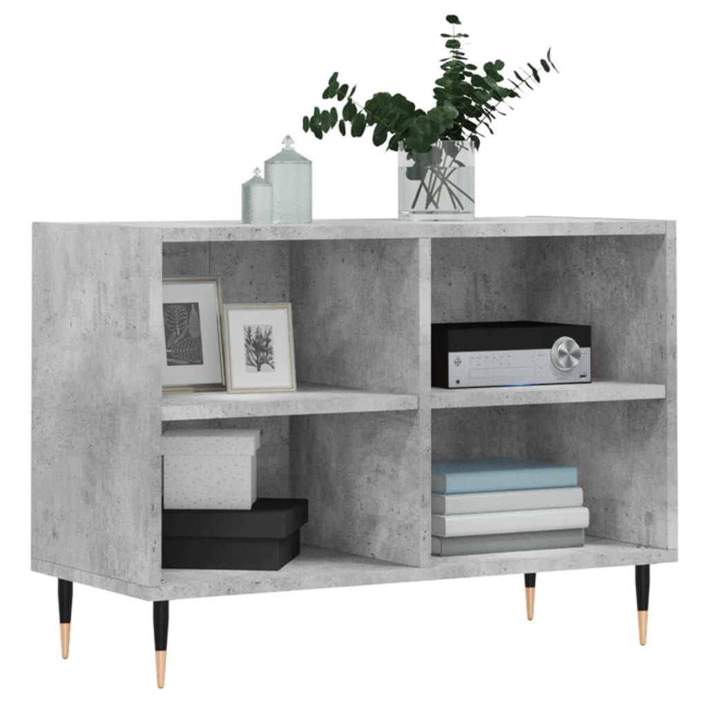 Meuble TV gris béton 69,5x30x50 cm bois d'ingénierie - XIOS