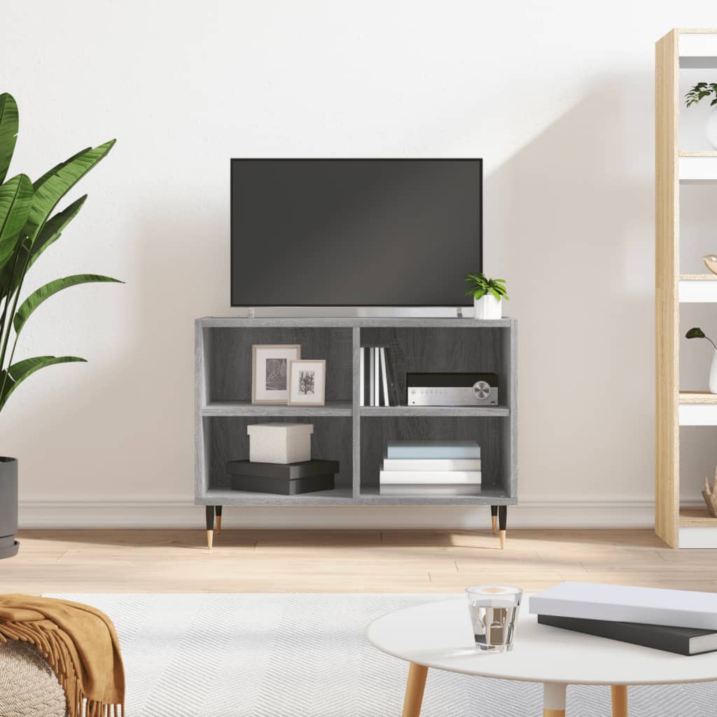 Meuble TV sonoma gris 69,5 x 30 x 50 cm bois d'ingénierie - XIOS