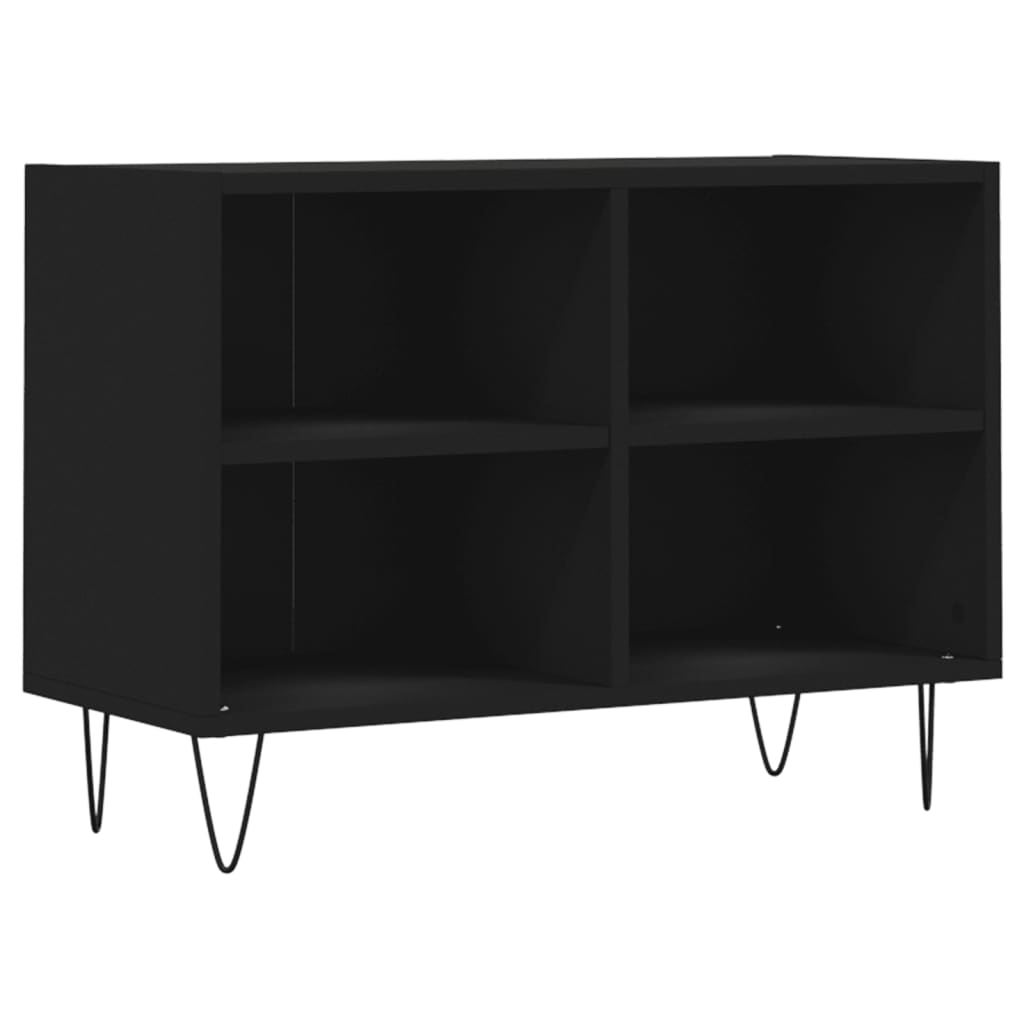 Meuble TV noir 69,5 x 30 x 50 cm bois d'ingénierie - XIOS