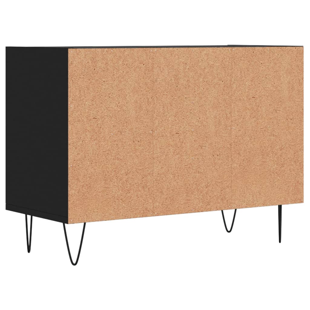 Meuble TV noir 69,5 x 30 x 50 cm bois d'ingénierie - XIOS