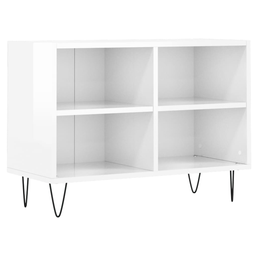 Meuble TV blanc brillant 69,5 x 30 x 50 cm bois d'ingénierie - XIOS