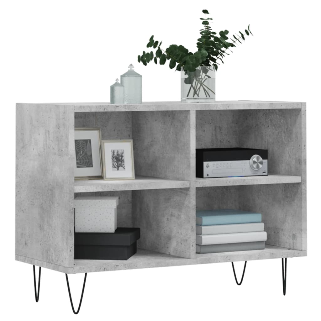 Meuble TV gris béton 69,5x30x50 cm bois d'ingénierie - XIOS