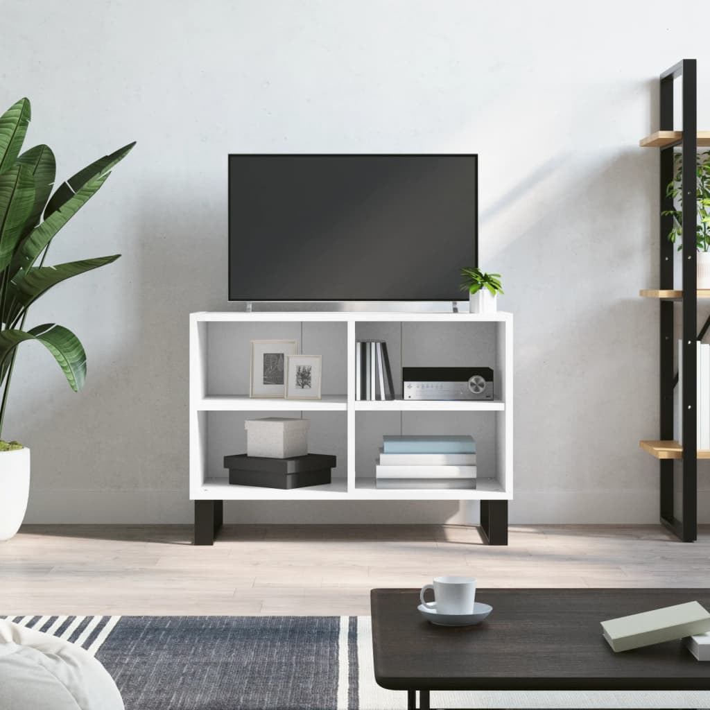 Meuble TV blanc 69,5 x 30 x 50 cm bois d'ingénierie Meubles TV vidaXL