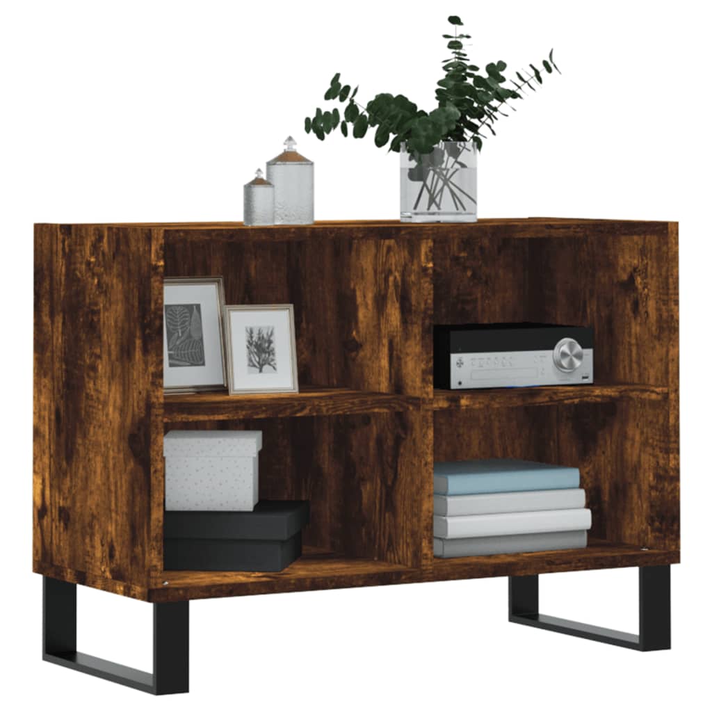 Meuble TV chêne fumé 69,5x30x50 cm bois d'ingénierie - XIOS