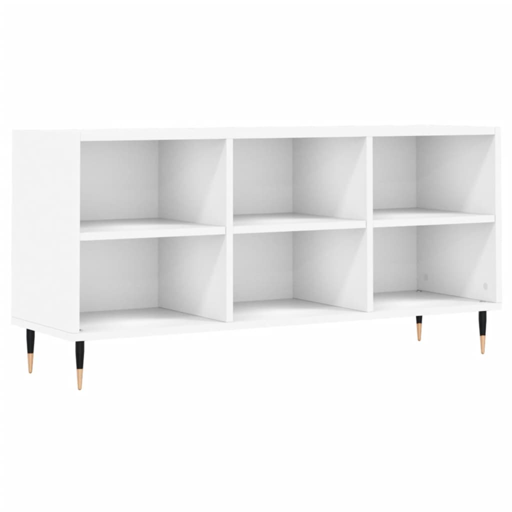 Meuble TV blanc 103,5x30x50 cm bois d'ingénierie - XIOS