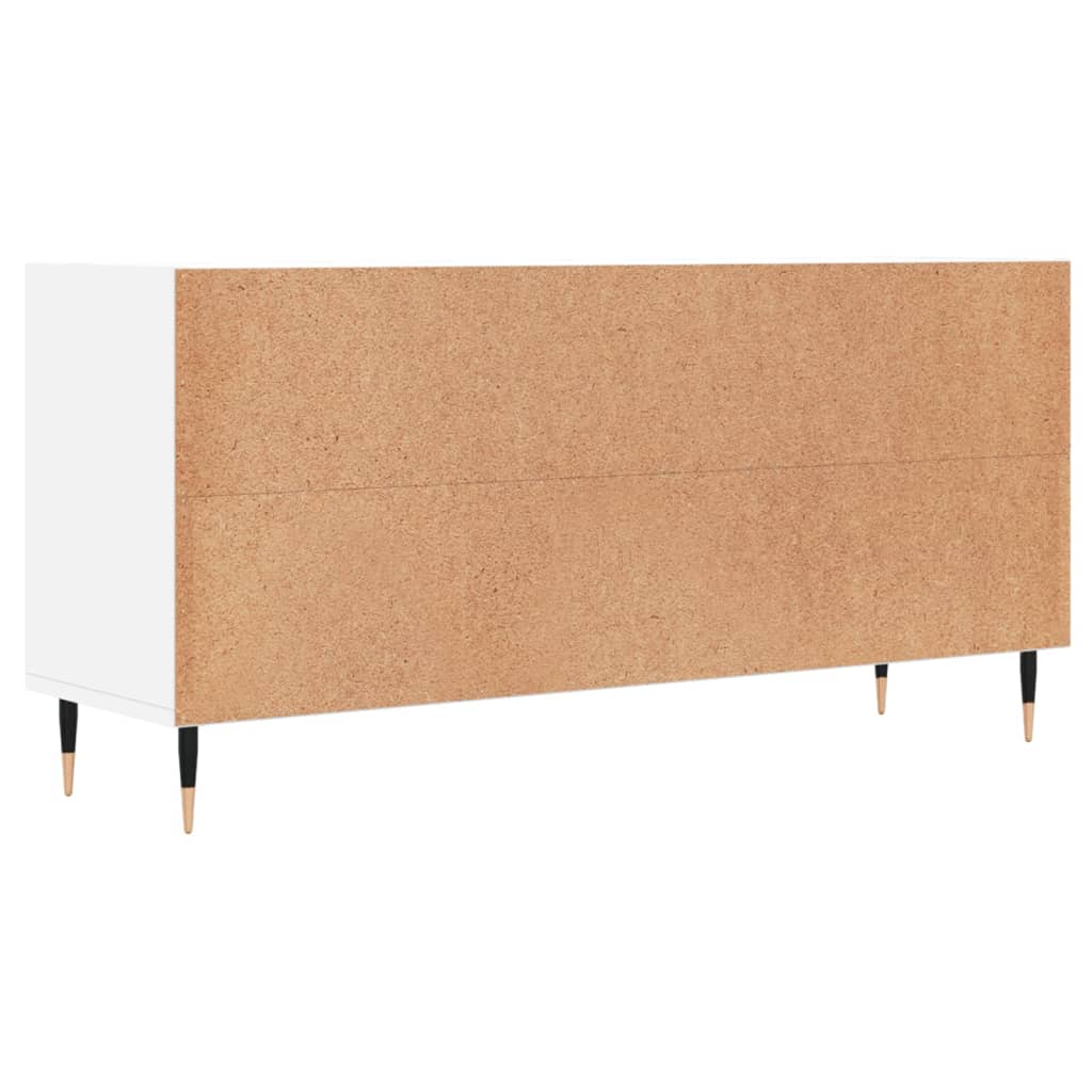 Meuble TV blanc 103,5x30x50 cm bois d'ingénierie - XIOS