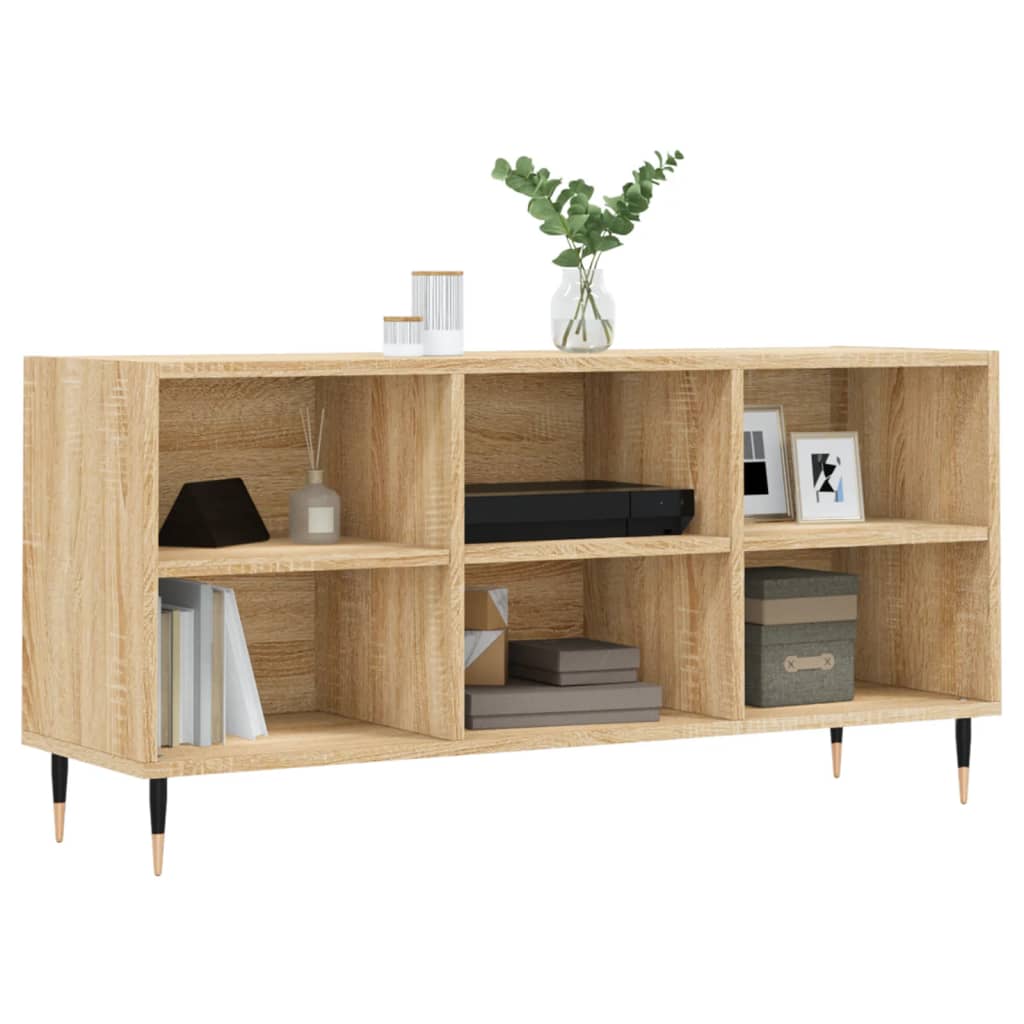 Meuble TV chêne sonoma 103,5x30x50 cm bois d'ingénierie - XIOS