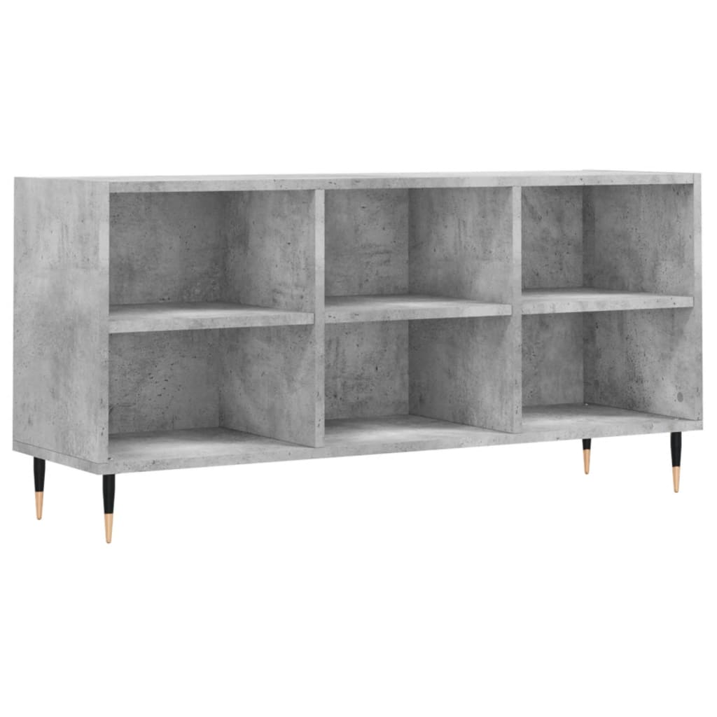Meuble TV gris béton 103,5x30x50 cm bois d'ingénierie - XIOS
