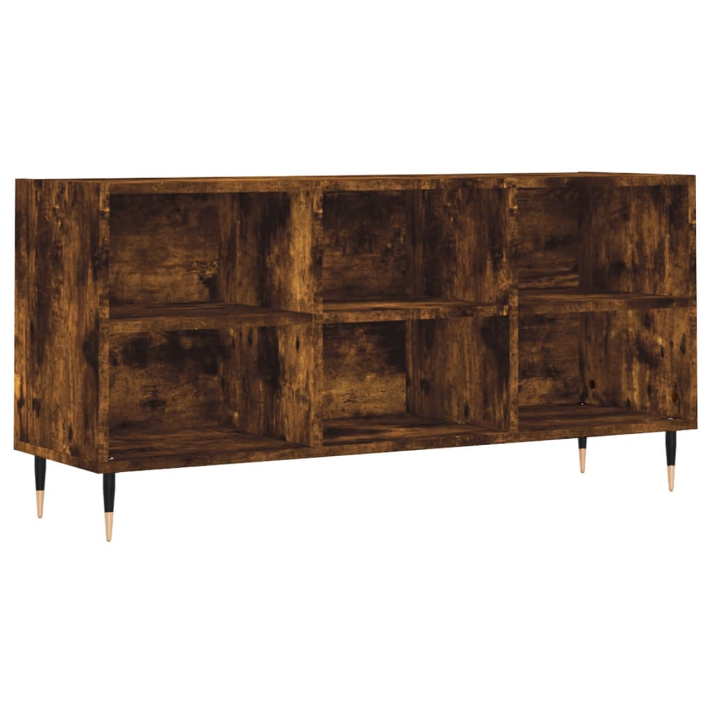 Meuble TV chêne fumé 103,5x30x50 cm bois d'ingénierie - XIOS