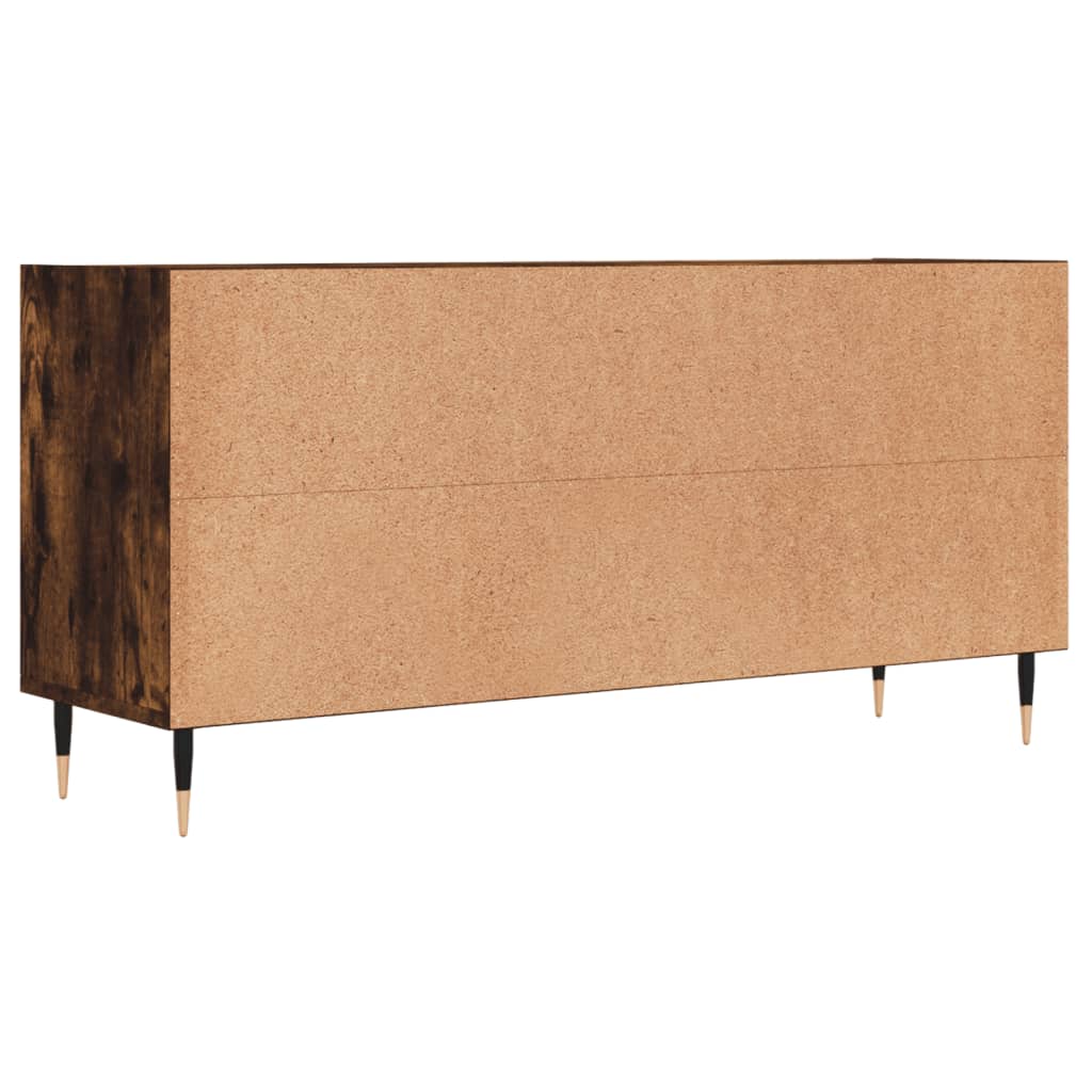 Meuble TV chêne fumé 103,5x30x50 cm bois d'ingénierie - XIOS