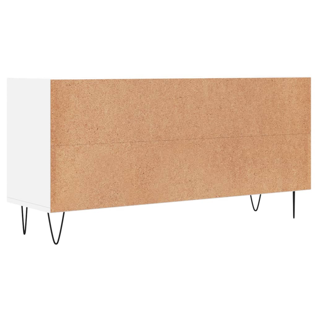 Meuble TV blanc 103,5x30x50 cm bois d'ingénierie - XIOS