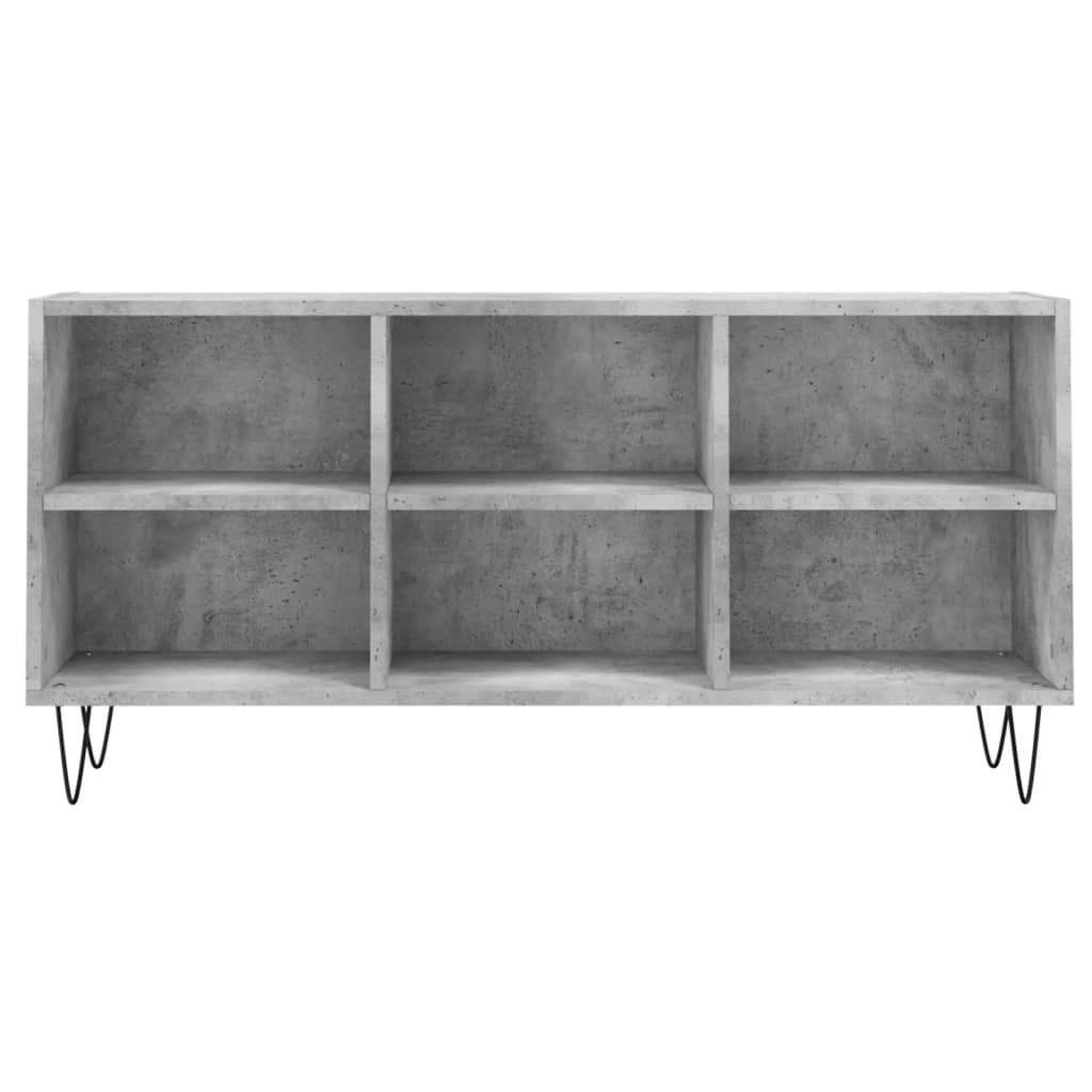 Meuble TV gris béton 103,5x30x50 cm bois d'ingénierie - XIOS