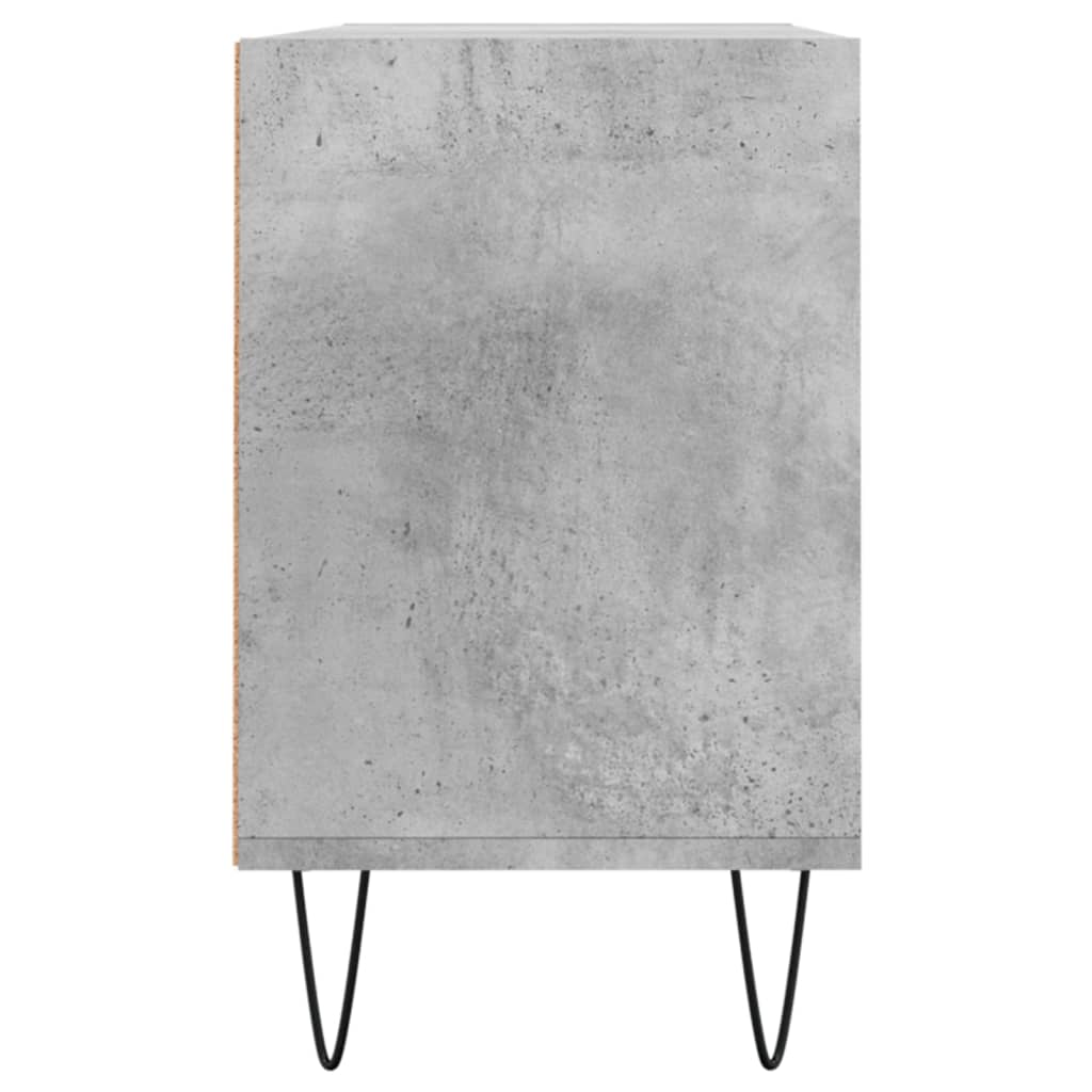 Meuble TV gris béton 103,5x30x50 cm bois d'ingénierie - XIOS